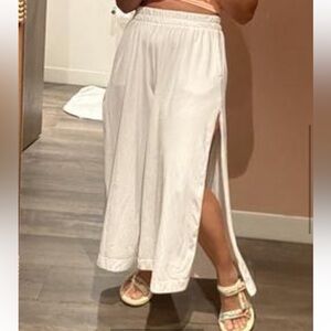 Free People Movement Hot Shot Slit Wide Leg Pants - White